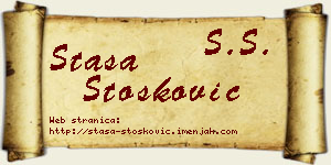 Staša Stošković vizit kartica